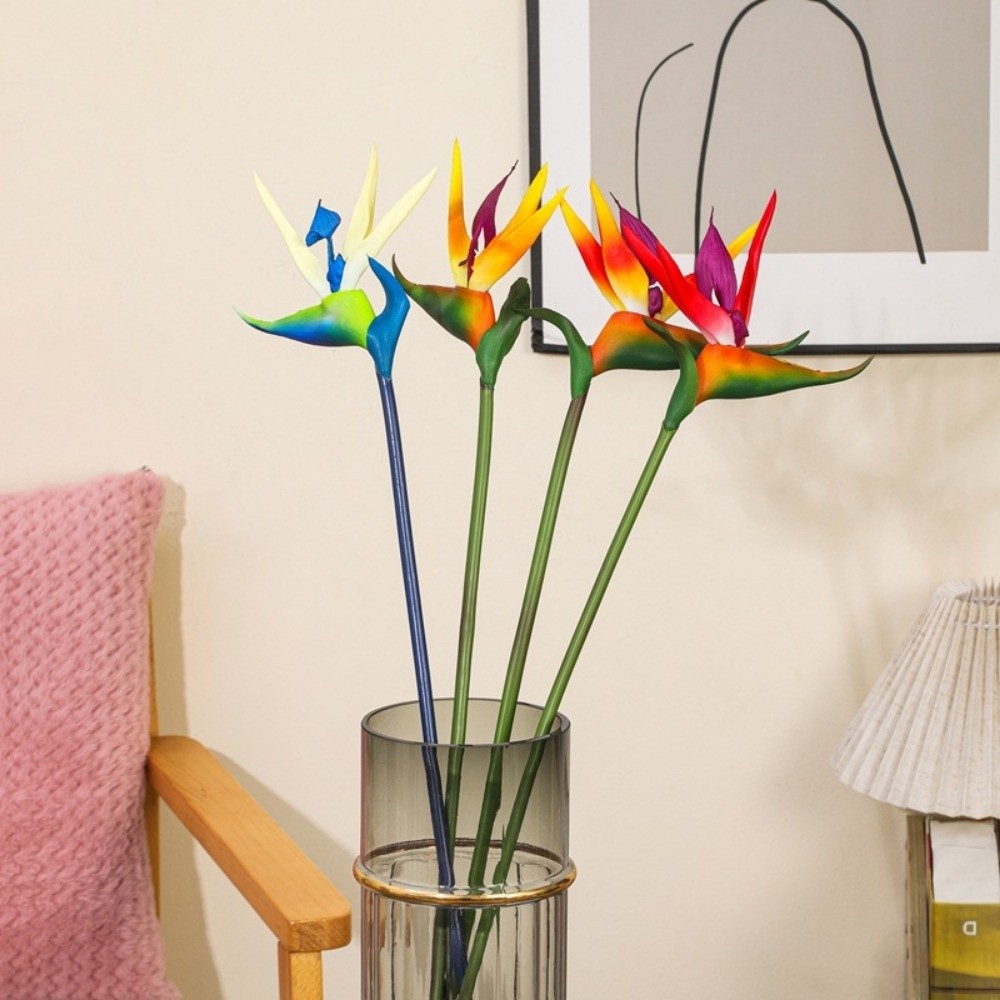 Bird Paradise Strelitzia - Neue Künstliche Strelitzie mit Langem Stiel,