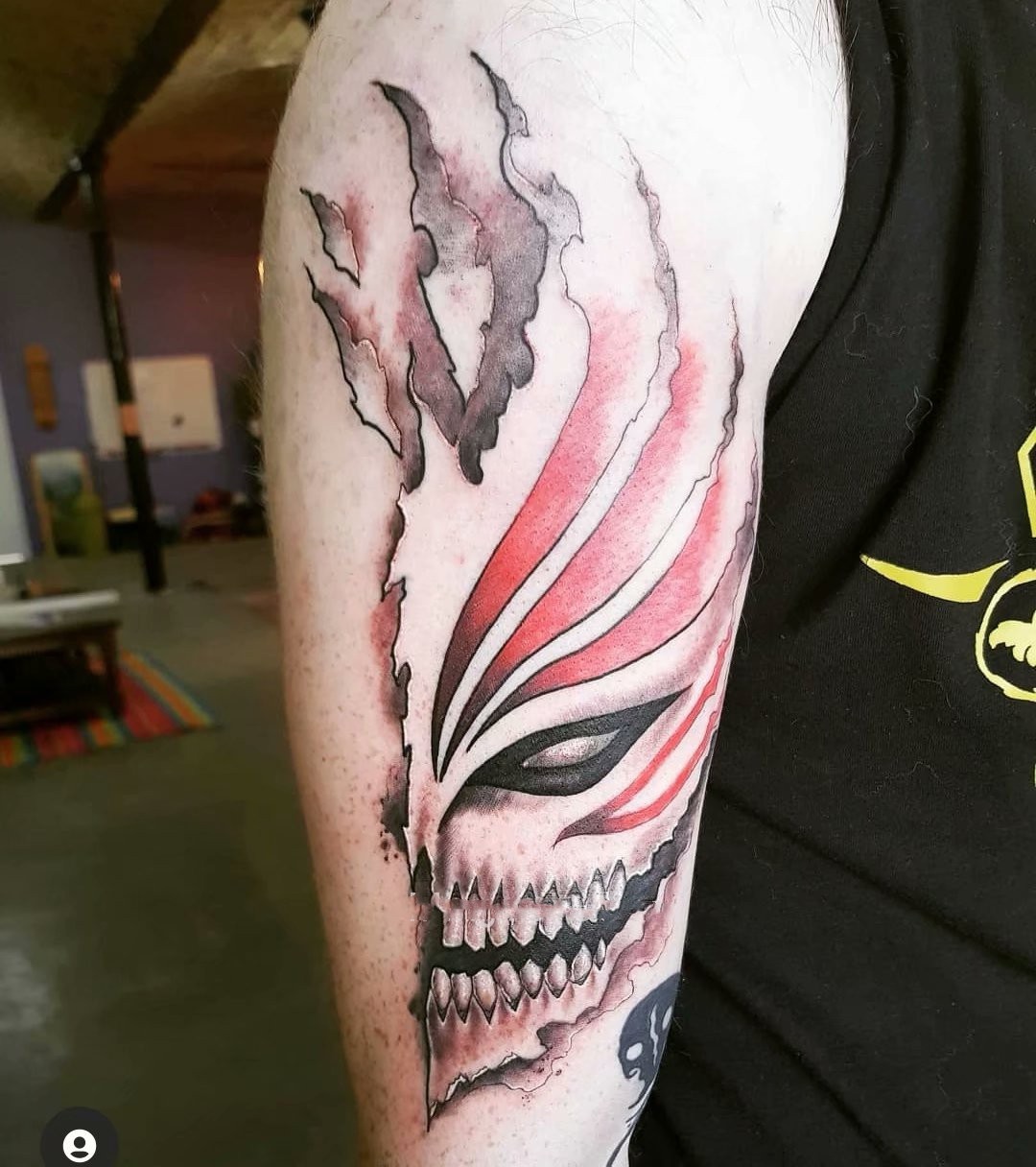 Aglaonema Red - Anime BLEACH Temporäre Tattoos Cartoon Rote