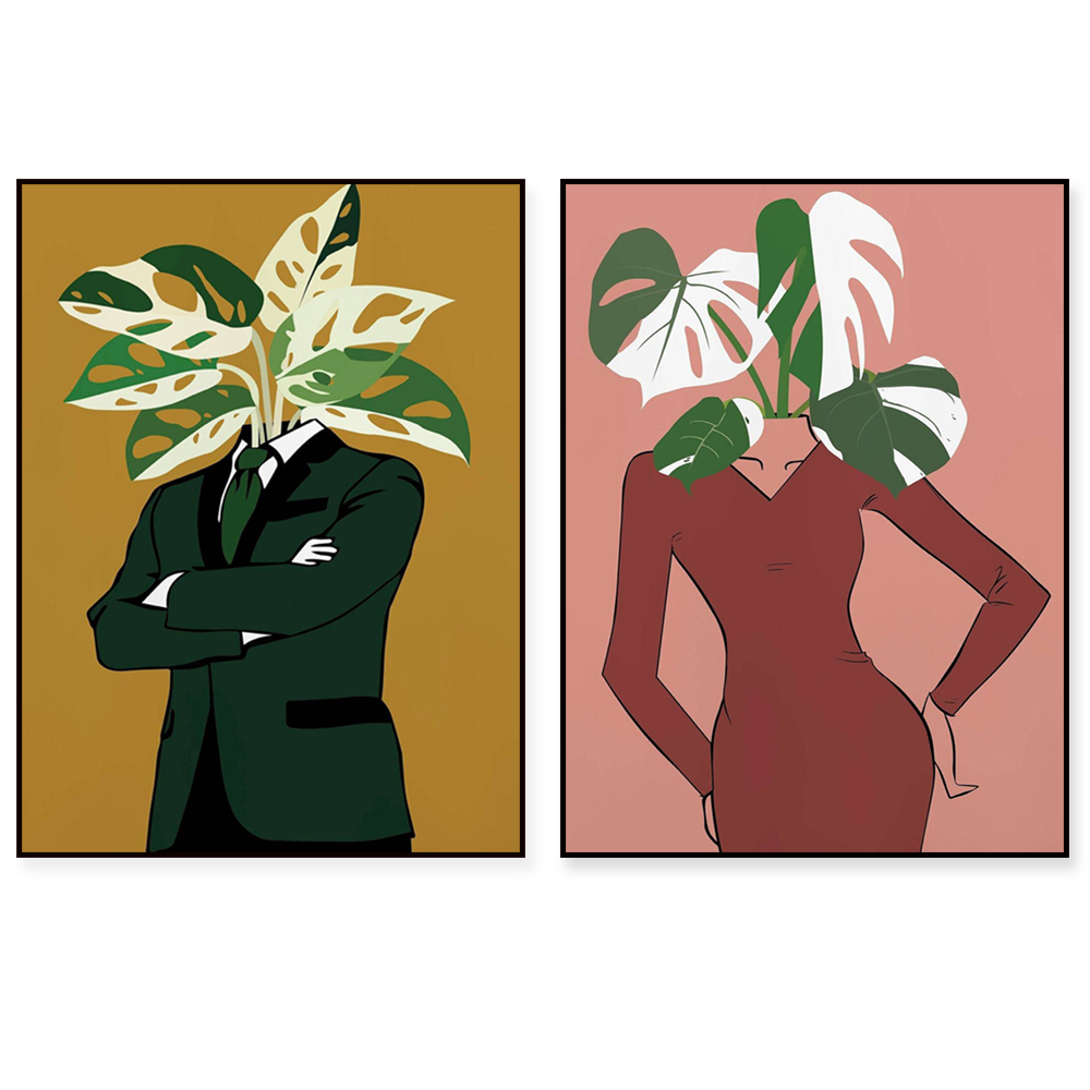 Monstera Adansonii - Monstera Albo in einem burgunderroten Kleidplakat!