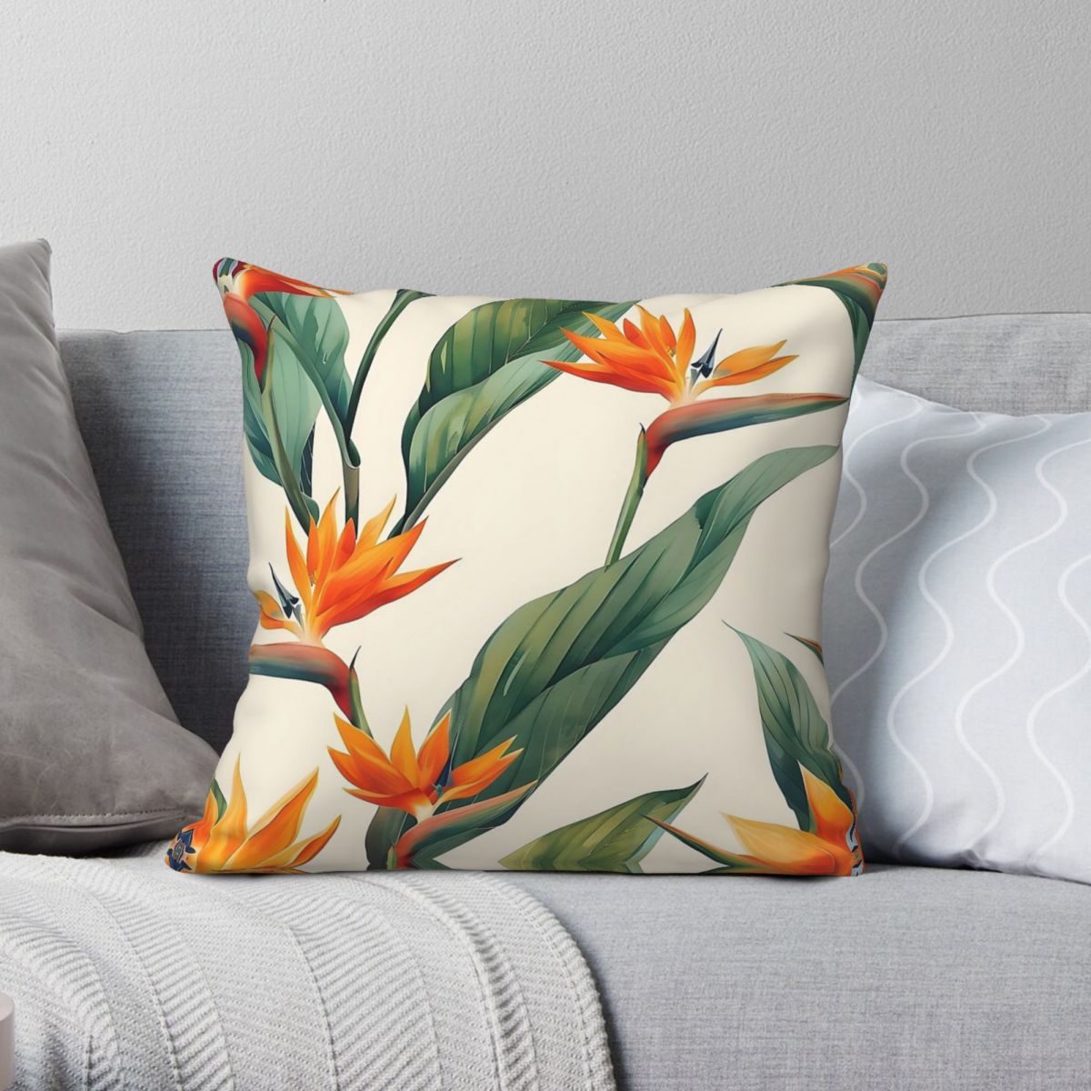Bird Paradise Strelitzia - Bird Of Paradise Strelitzia Quadratischer Kissenbezug,
