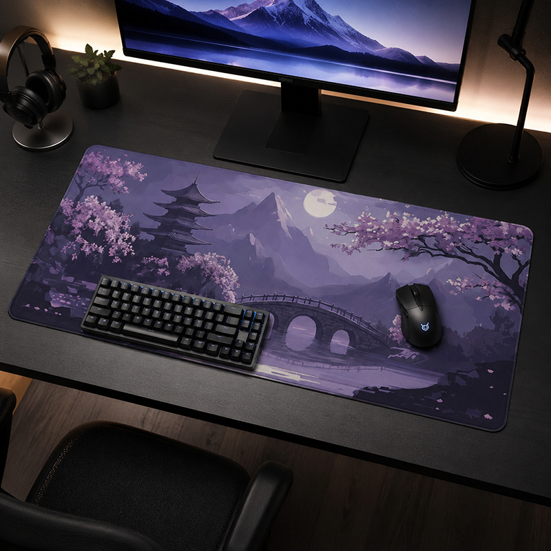 Tradescantia Purple - Mauspad Gamer Purple Moonlit XL, großes