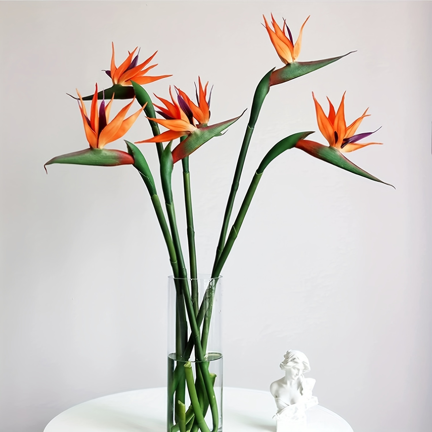 Bird Paradise Strelitzia - 3 Stück künstliche Paradiesvogelblumen aus Gummi,