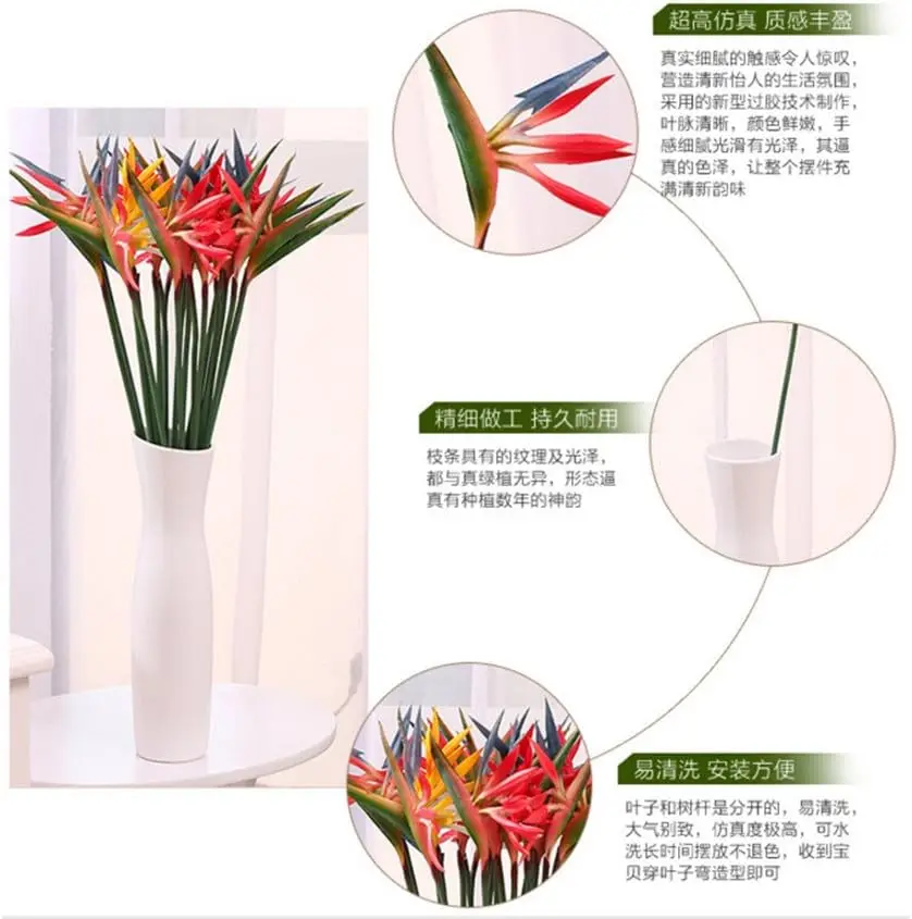 8 Stück künstliche Blumen Stre – Bird Paradise Strelitzia Bewertung und Preis