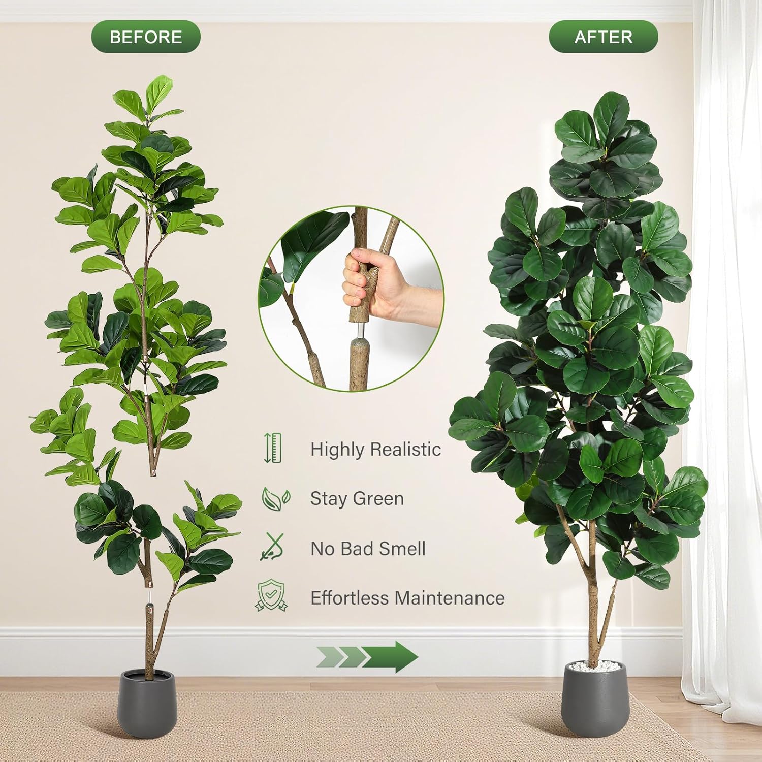 4FT/5FT/6FT/7FT Geigenblatt Fe – Ficus Lyrata Tree Bewertung und Preis